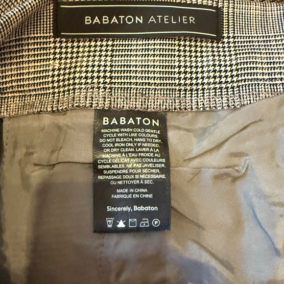 Babaton x Aritzia Atelier Slim Style Plaid Pants 31894 - Picture 14 of 16